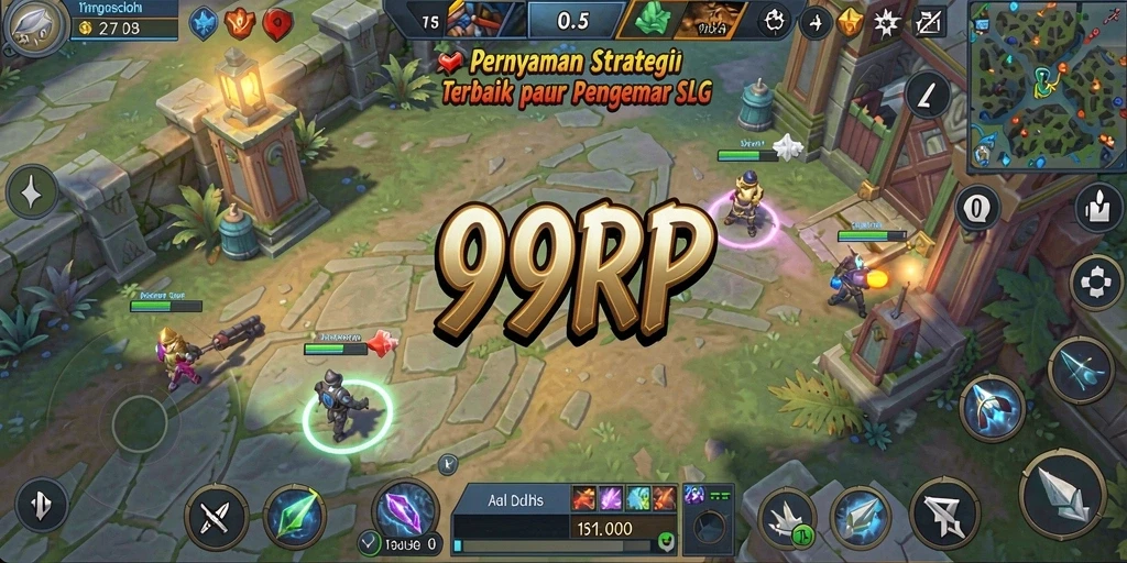Tampilan gameplay mendebarkan dari 99RP dengan strategi SLG.
