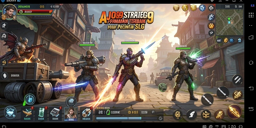 Tangkapan layar AJO89 menunjukkan aksi pertempuran yang mendebarkan dalam gameplay SLG.