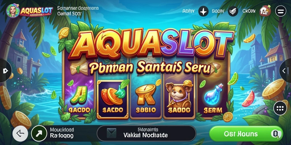 Tampilan menarik dari gameplay AQUASLOT dengan fitur slot yang seru.