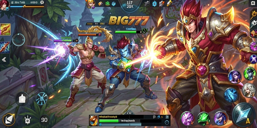 Tampilan gameplay seru dan dinamis di BIG777.