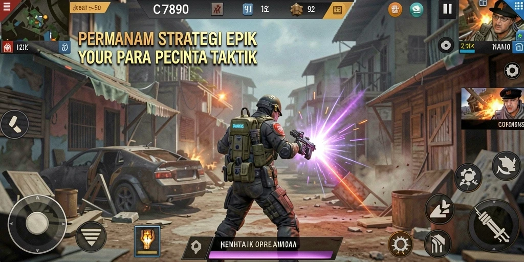 Tangkapan layar C7890 menampilkan aksi strategi mendebarkan yang memikat.