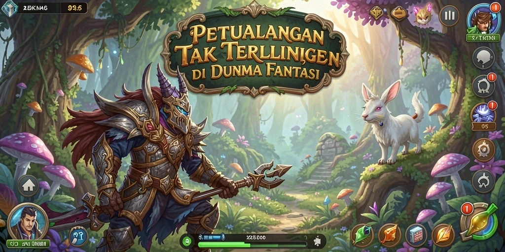 Gameplay DKK menampilkan aksi petualangan seru di dunia fantasi.