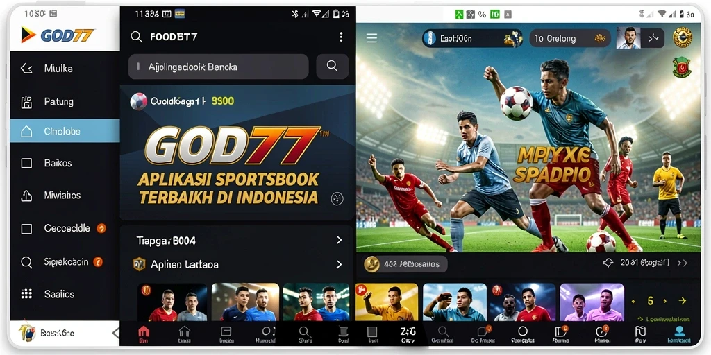 Tampilan gameplay Sportsbook yang menarik dan interaktif di GOD77.