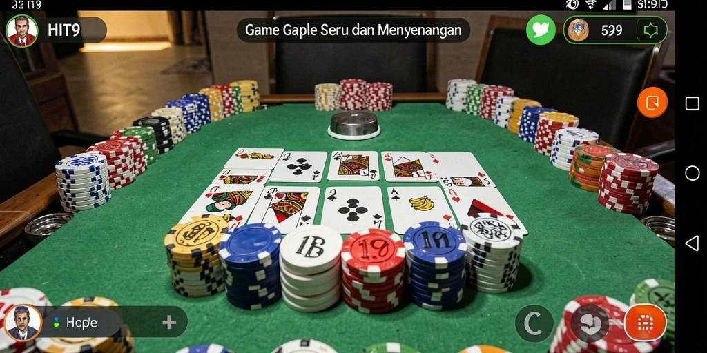 Screenshot gameplay Gaple HIT9 yang seru dan menarik.