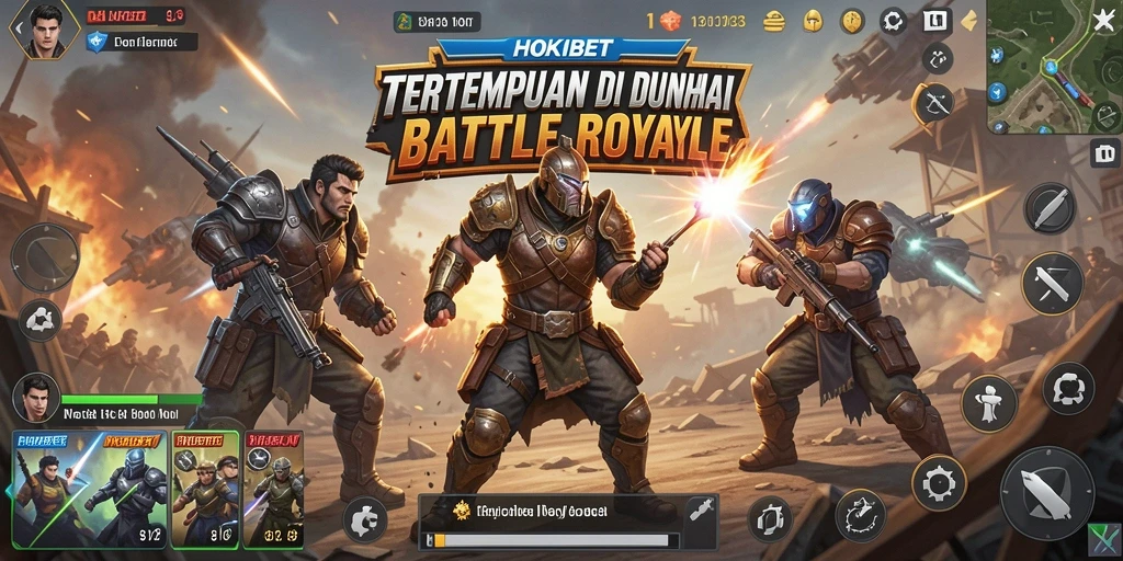 Screenshot gameplay HOKIBET menampilkan pertempuran seru dan strategi tim.