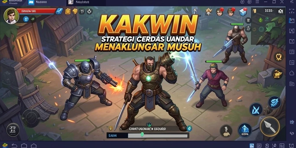 Tampilan gameplay KAKWIN yang intens dan strategis.