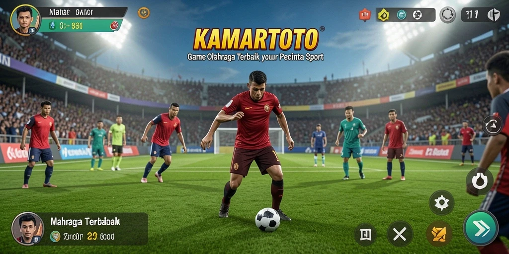 Tampilan gameplay seru di KAMARTOTO yang menampilkan aksi olahraga.