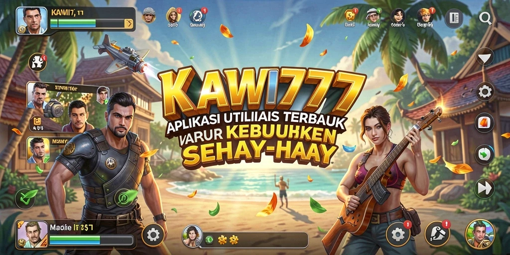 Tampilan antarmuka pengguna KAWI777 yang modern dan menarik.