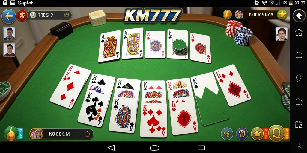 Tampilan gameplay Gaple yang menarik dan interaktif di KM777.