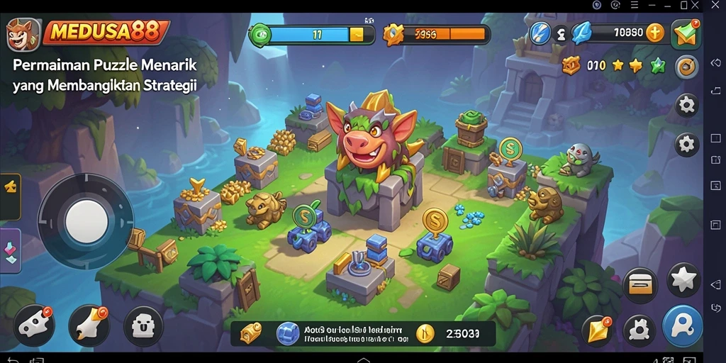 Screenshot gameplay <strong>MEDUSA88</strong> yang menampilkan tantangan Puzzle seru.