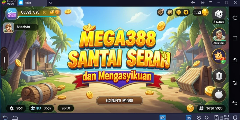 Tangkapan layar gameplay MEGA388 yang penuh warna dan menarik.