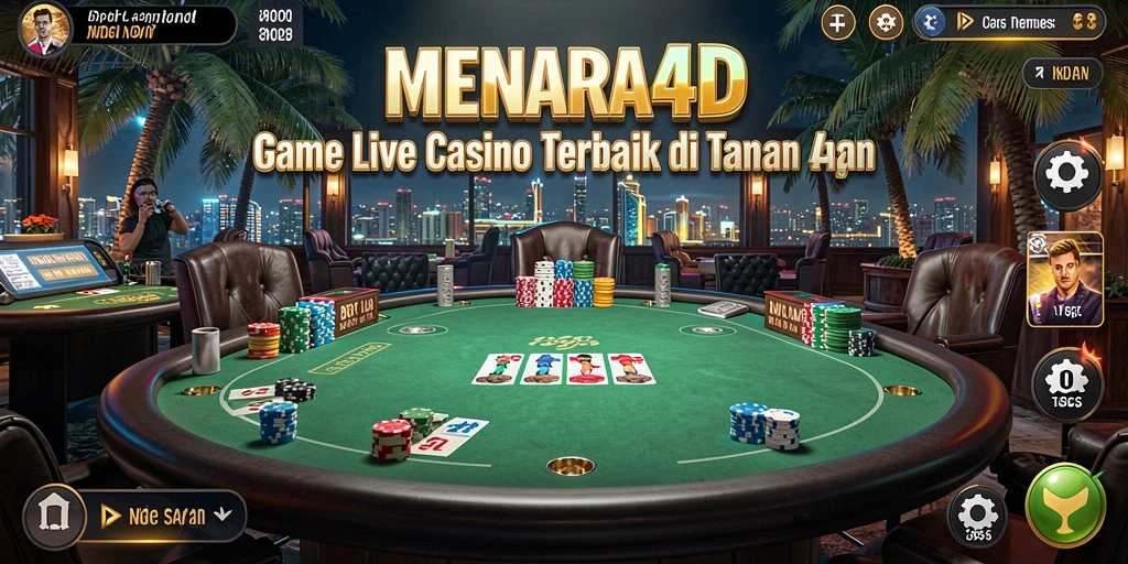 Tampilan gameplay mengasyikkan di MENARA4D Live Casino.