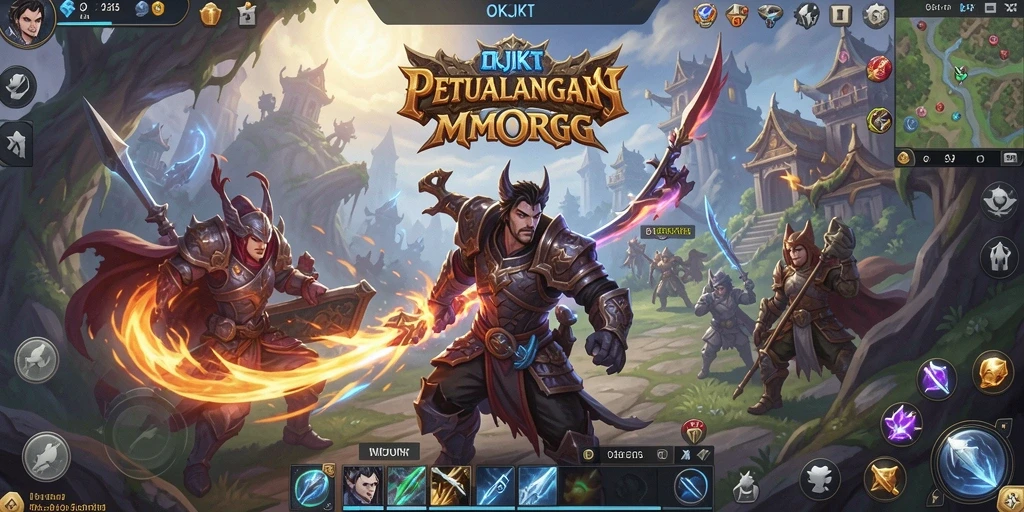 Screenshot gameplay OKJKT menampilkan aksi seru dalam dunia MMORPG.