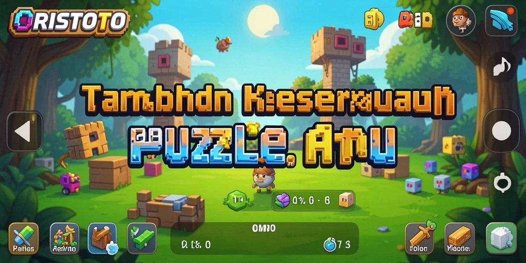 Tangkapan layar gameplay ORISTOTO menampilkan tantangan menarik dari puzzle.