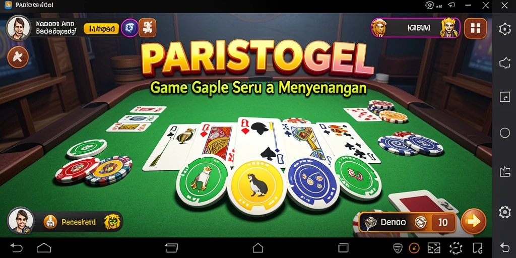Tampilan menarik dari gameplay Gaple di PARISTOGEL.