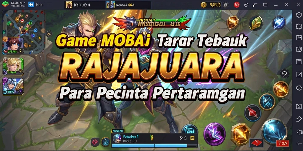 Screenshot RAJAJUARA menampilkan aksi intens dalam pertarungan tim.