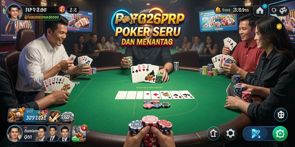 Screenshot permainan Poker RP62RP dengan grafik menawan.