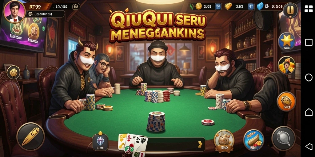 Tampilan menarik dari gameplay QiuQiu di RT99.