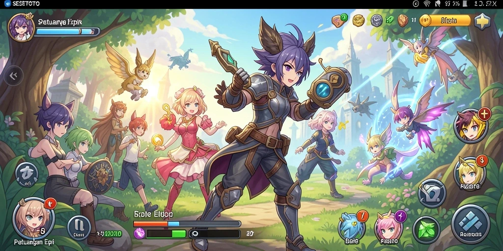 Screenshot gameplay SESETOTO menampilkan aksi pertarungan yang mendebarkan.