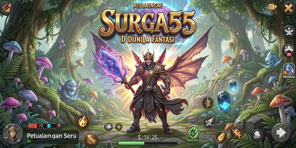 Tampilkan gameplay seru dalam dunia fantasi RPG.