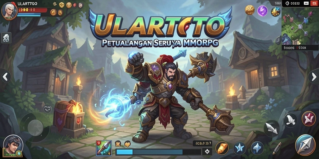 Gameplay ULARTOTO menampilkan pertarungan seru dan eksplorasi yang mendebarkan.