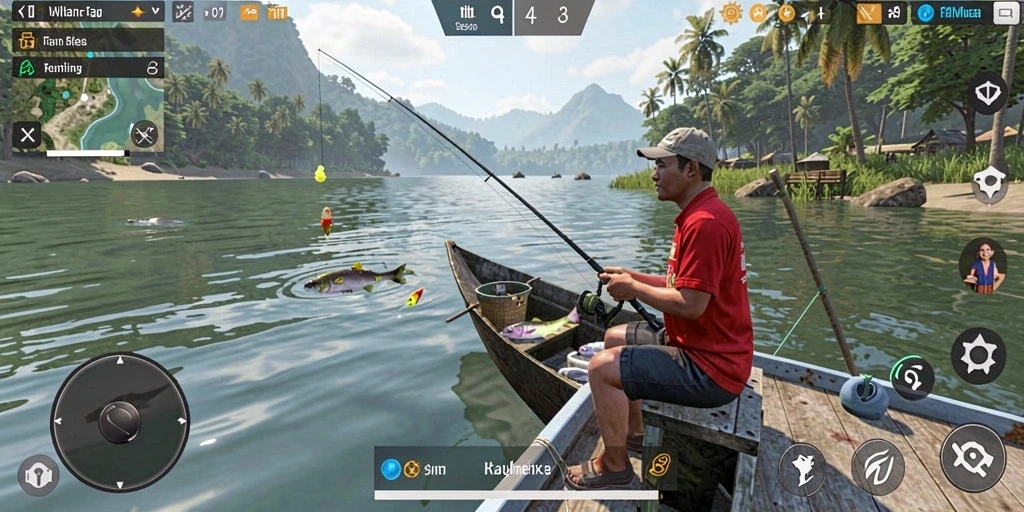 Tangkapan ikan yang spektakuler di V21 dengan grafik indah.